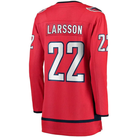 W.Capitals #22 Johan Larsson Fanatics Branded Home Breakaway Player Jersey  Red Stitched American Hockey Jerseys