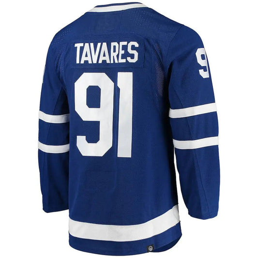 T.Maple Leafs #91 John Tavares Home Captain Patch Primegreen Authentic Pro Player Jersey  Blue Stitched American Hockey Jerseys