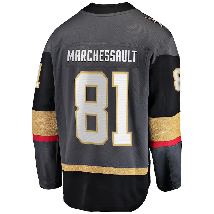 V.Golden Knights #81 Jonathan Marchessault Fanatics Branded Alternate Premier Breakaway Player Jersey  Gray Hockey Jerseys