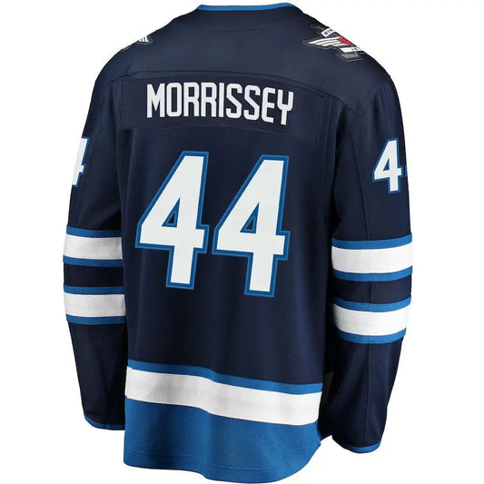 W.Jets #44 Josh Morrissey Fanatics Branded Breakaway Replica Jersey  Navy Stitched American Hockey Jerseys