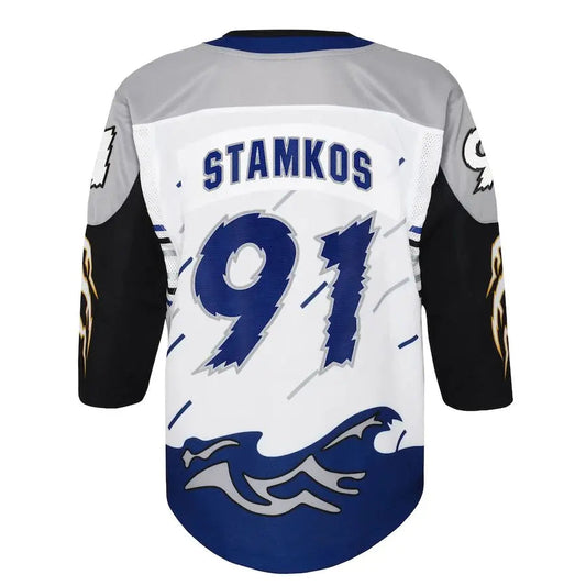 TB.Lightning #91 Steven Stamkos Special Edition 2.0 Premier Player Jersey White Stitched American Hockey Jerseys