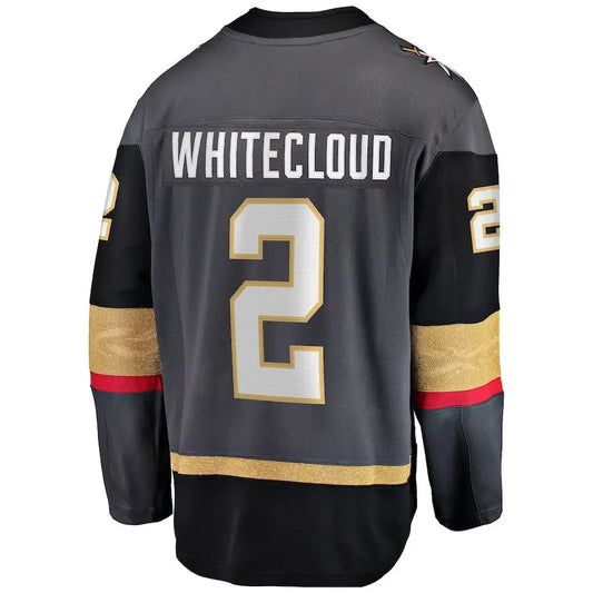 V.Golden Knights #2 Zach Whitecloud Fanatics Branded Alternate Breakaway Jersey  Gray Hockey Jerseys