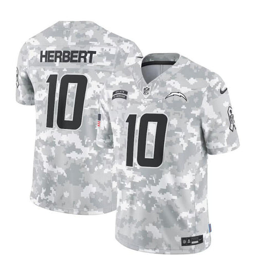 men/women/kids Los Angeles Chargers Justin Herbert No.10 2024 Salute To Service Jersey