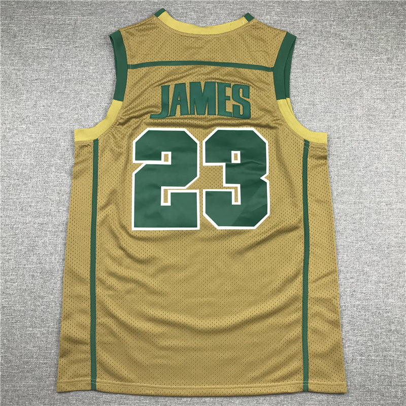 Los Angeles Lakers Lebron James NO.23 high school irish Basketball Jersey