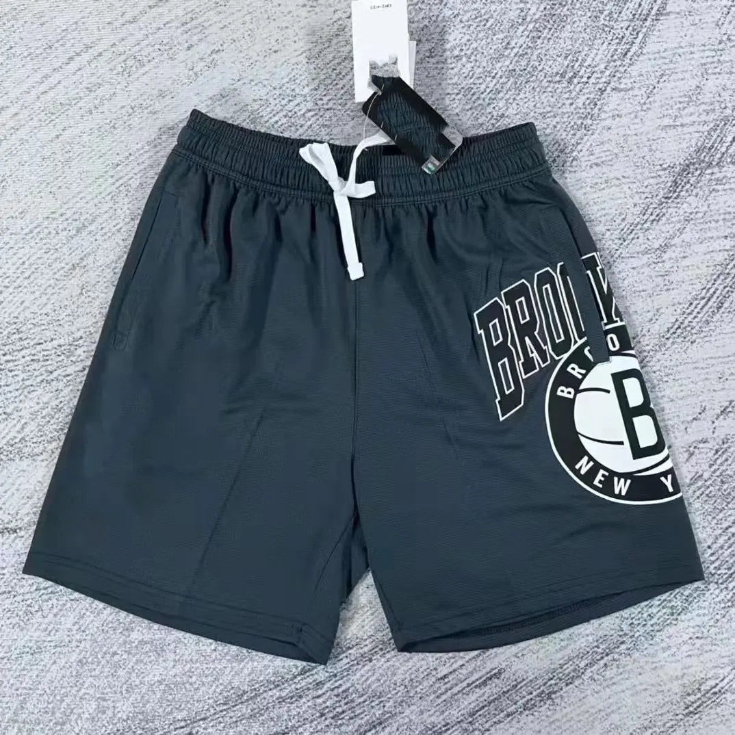 Brooklyn Nets Gray Basketball Shorts