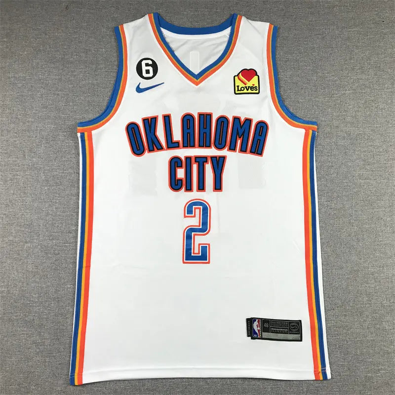 Oklahoma City Thunder Shai Gilgeous-Alexander NO.2 Basketball Jersey