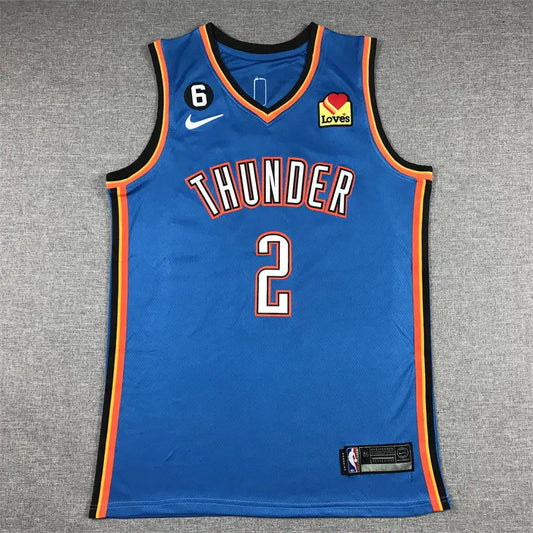 Oklahoma City Thunder Shai Gilgeous-Alexander NO.2 Basketball Jersey