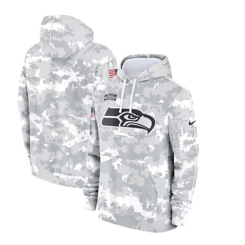 men/women/kids Seattle Seahawks 2024 Salute to Service Football Hoodies