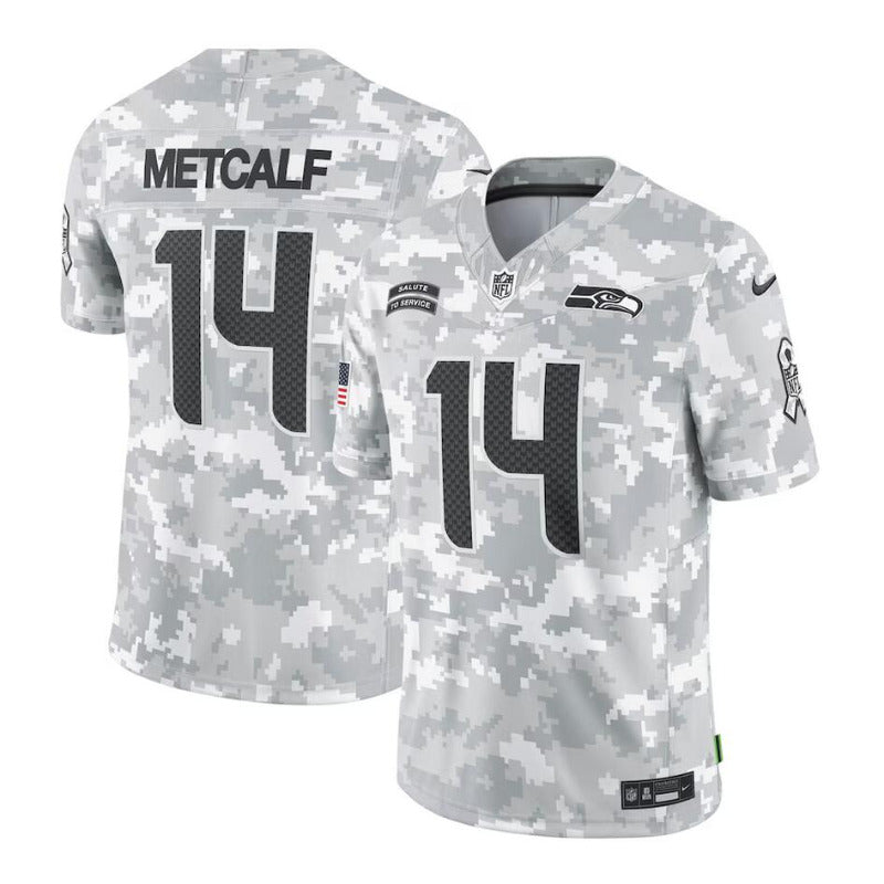 men/women/kids Seattle Seahawks DK Metcalf No.14 2024 Salute To Service Jersey