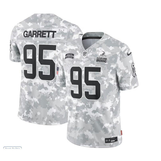 men/women/kids Cleveland Browns Myles Garrett No.95 2024 Salute To Service Jersey