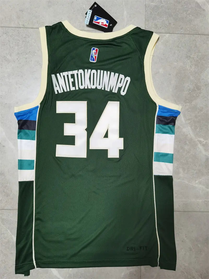 Milwaukee Bucks Giannis Antetokounmpo NO.34 Basketball Jersey