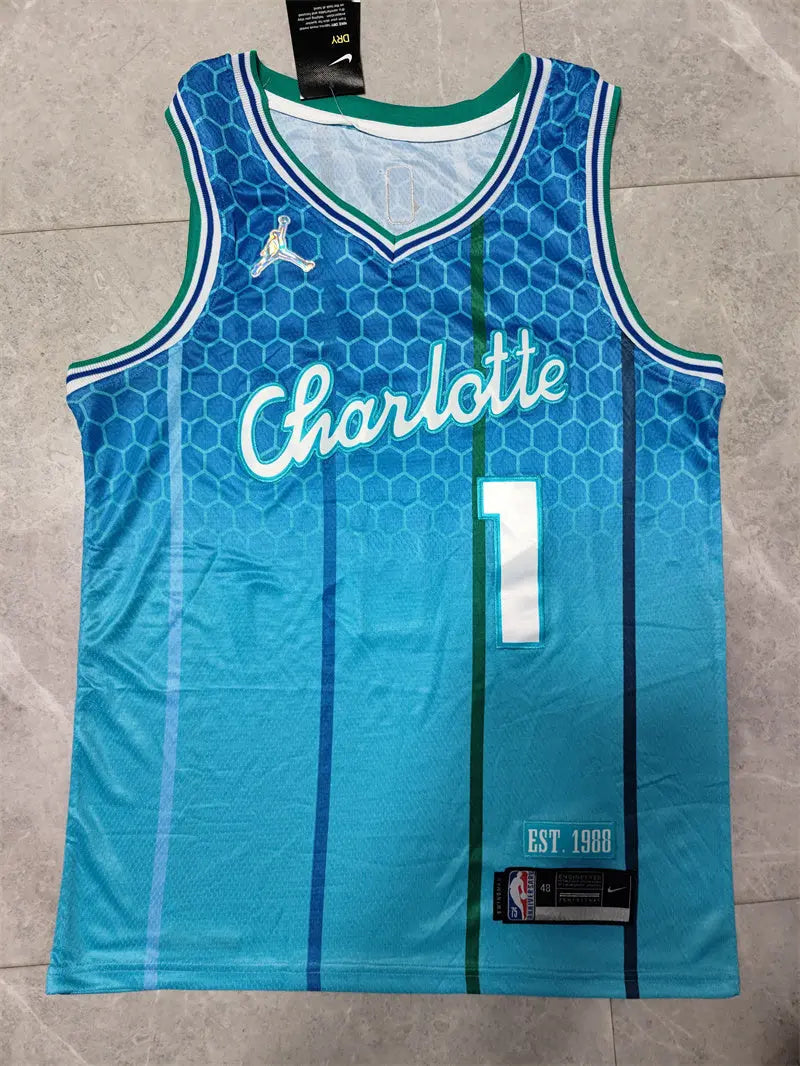 Charlotte Hornets LiAngelo Ball NO.1 Basketball Jersey