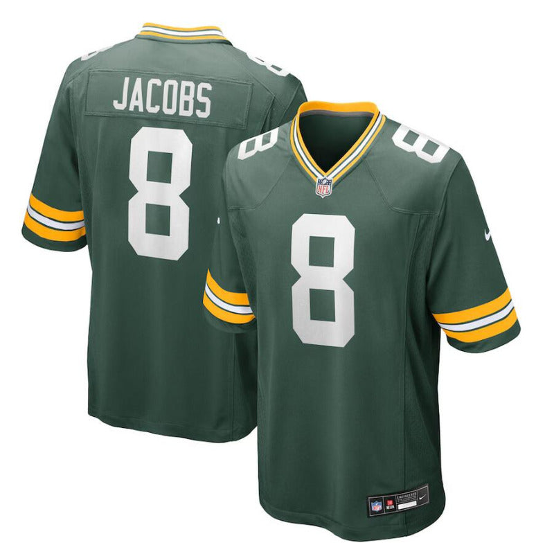 New Season Adult Green Bay Packers Josh Jacobs NO.8 Football Jerseys