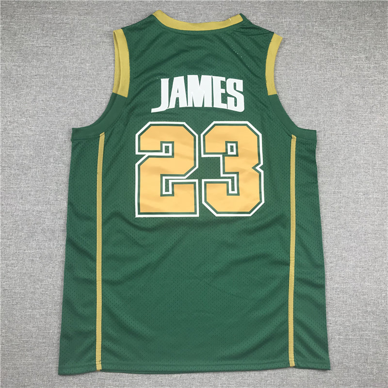 Los Angeles Lakers Lebron James NO.23 high school irish Basketball Jersey