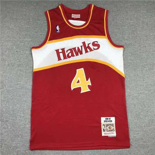 Atlanta Hawks Spud Webb NO.4 Basketball Jersey