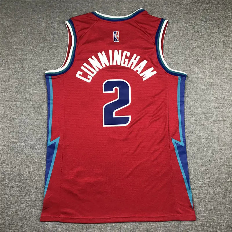 Detroit Pistons Cade Cunningham NO.2 Basketball Jersey