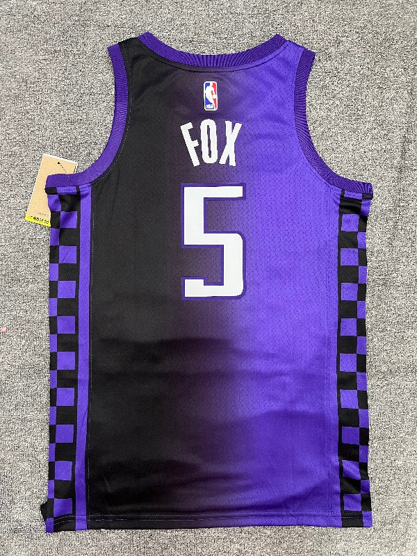 Season 2023-2024 Sacramento Kings De'Aaron Fox NO.5 Basketball Jersey