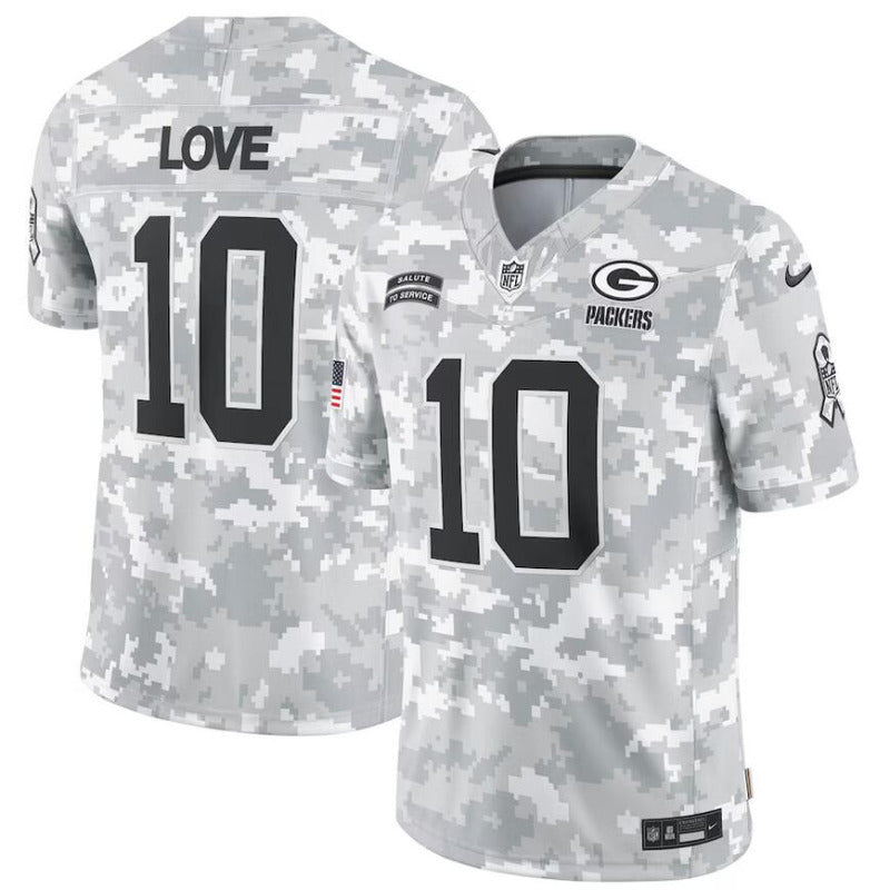 men/women/kids Green Bay Packers Jordan Love No.10 2024 Salute To Service Jersey